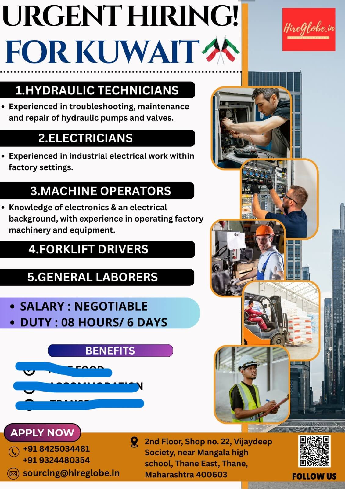URGENTLY HIRING HYDRAULIC TECHNICIAN FOR SAUDI ARABIA