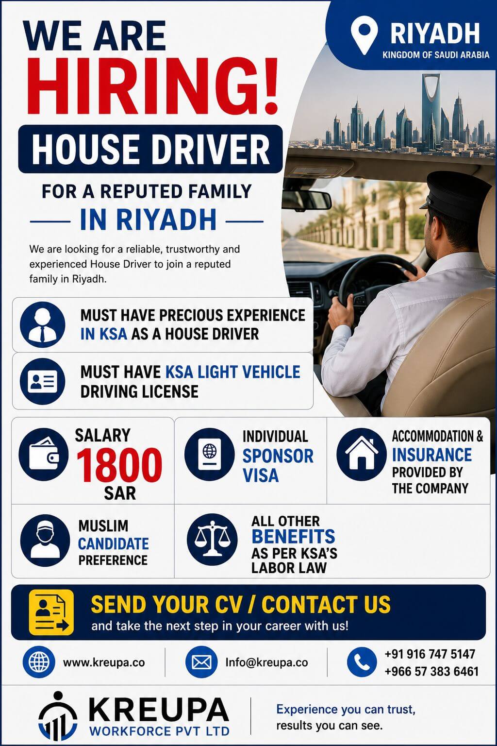 HIRING FOR KSA [HOUSE DRIVER]