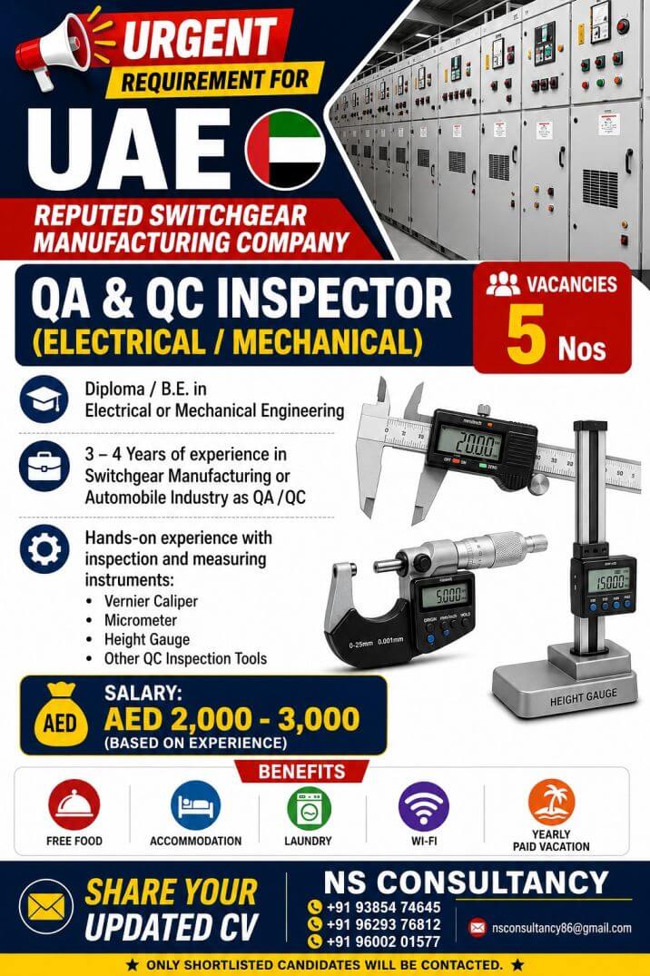 LEADING SWITCHGEAR MANUFACTURING COMPANY REQUIREMENT FOR UAE LEADING SWITCHGEAR MANUFACTURING COMPANY REQUIREMENT FOR UAE