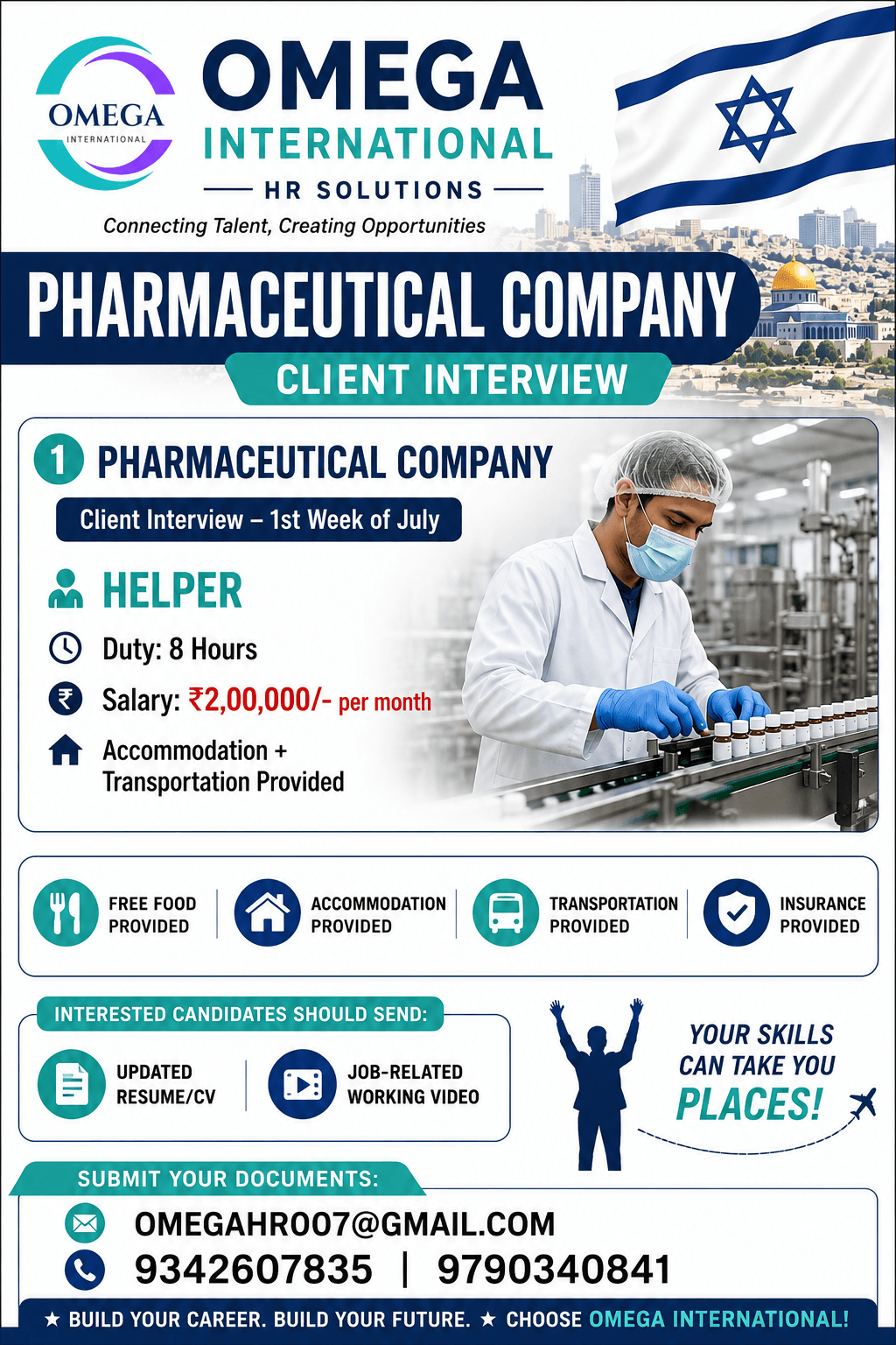 URGENTLY HIRING FOR ISRAEL URGENTLY HIRING FOR ISRAEL