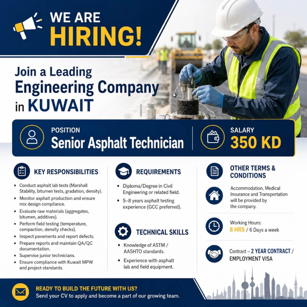 Urgent Hiring For Kuwait Leading Engineering Company