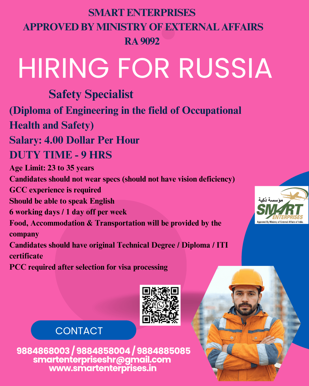 HIRING FOR RUSSIA HIRING FOR RUSSIA