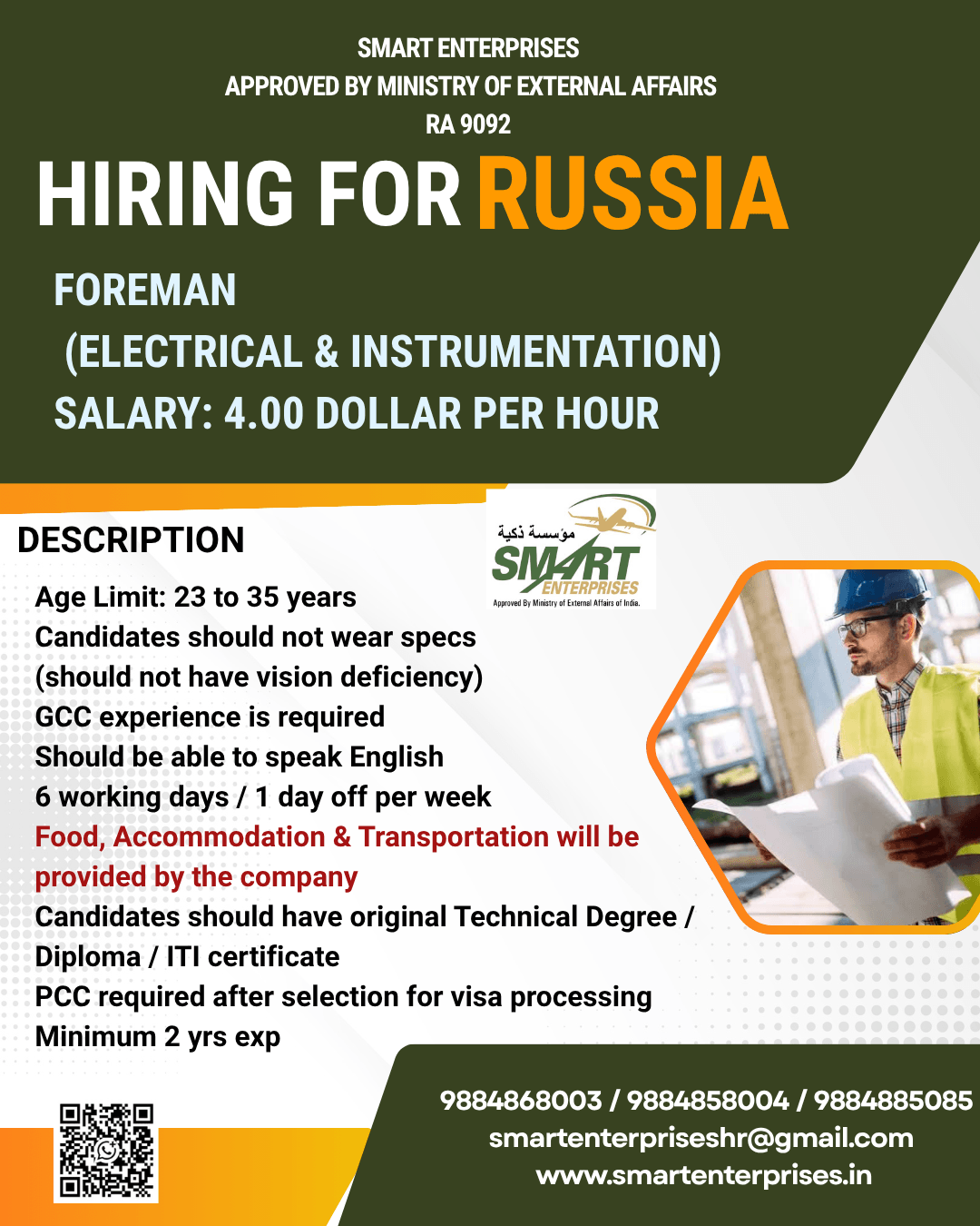 HIRING FOR RUSSIA HIRING FOR RUSSIA