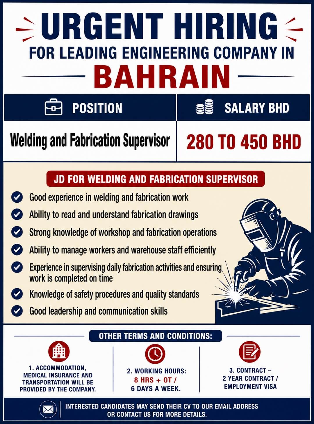 Urgent Hiring For Leading Engineering Company in Bahrain