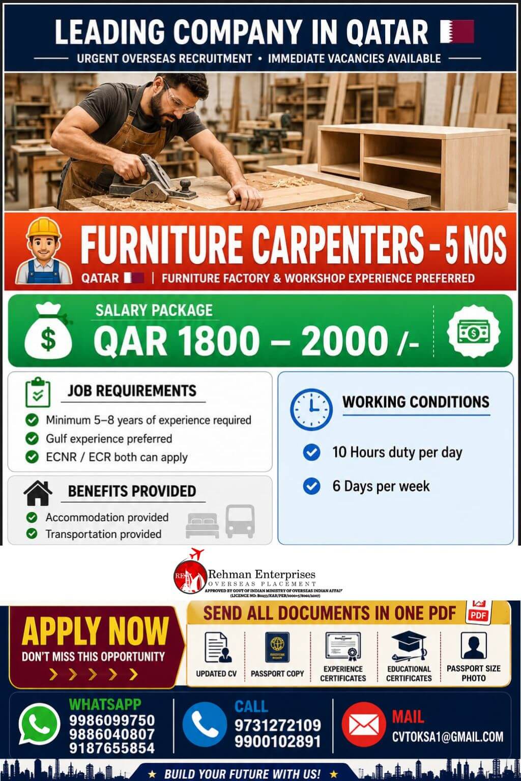 WE'RE HIRING QATAR WE'RE HIRING QATAR