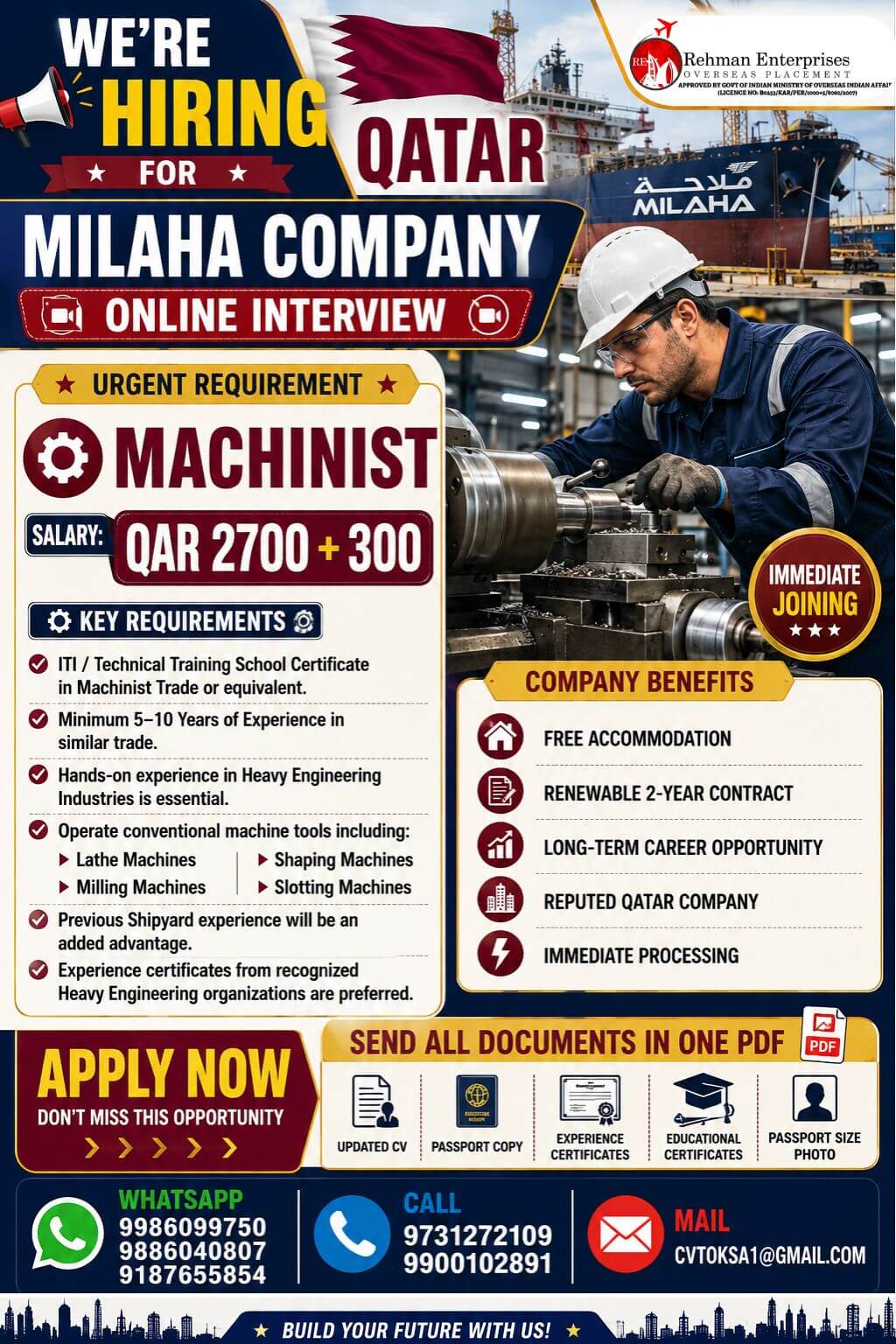WE'RE HIRING QATAR WE'RE HIRING QATAR