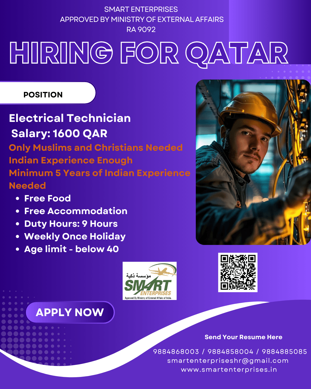 HIRING FOR QATAR