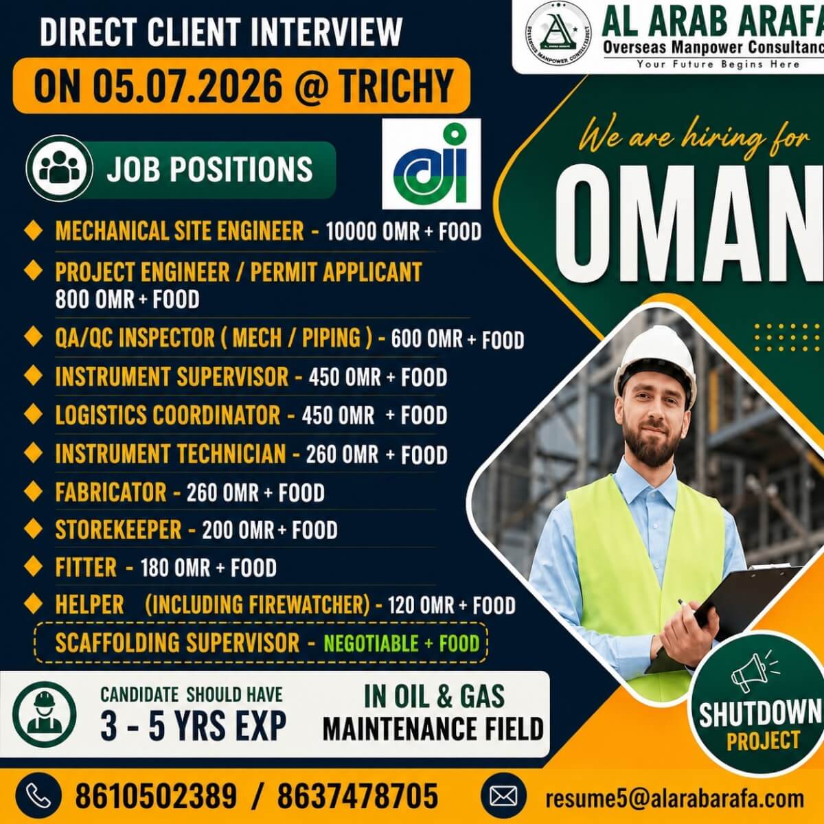 DIRECT CLIENT INTERVIEW ON 05.07.2026 @ TRICHY DIRECT CLIENT INTERVIEW ON 05.07.2026 @ TRICHY