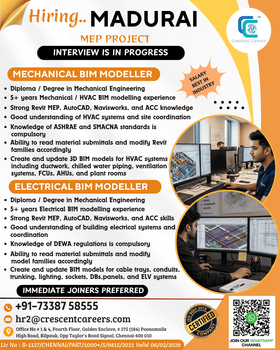 MECHANICAL / ELECTRICAL BIM MODELLER MECHANICAL / ELECTRICAL BIM MODELLER