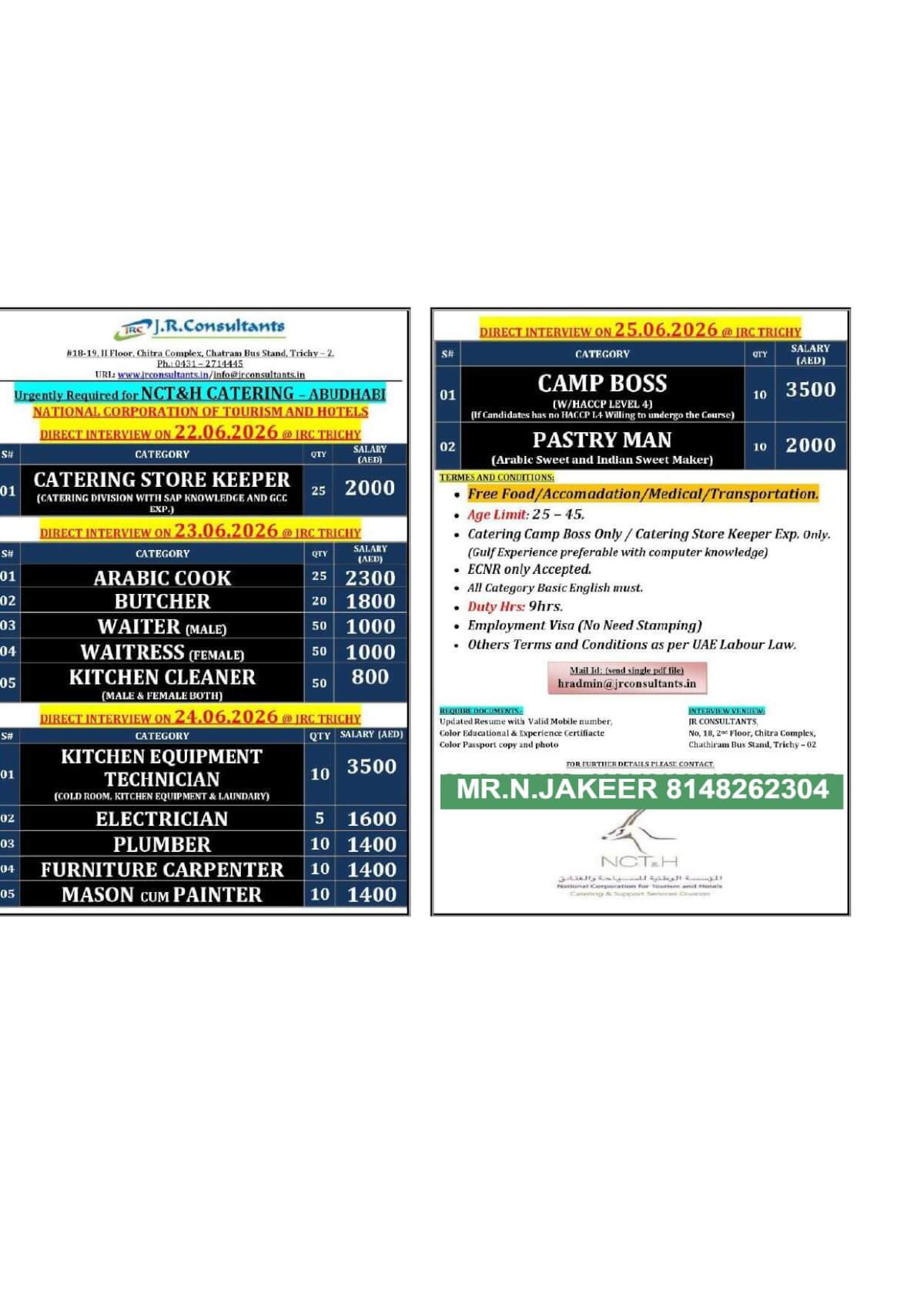 NCTH -CATERING