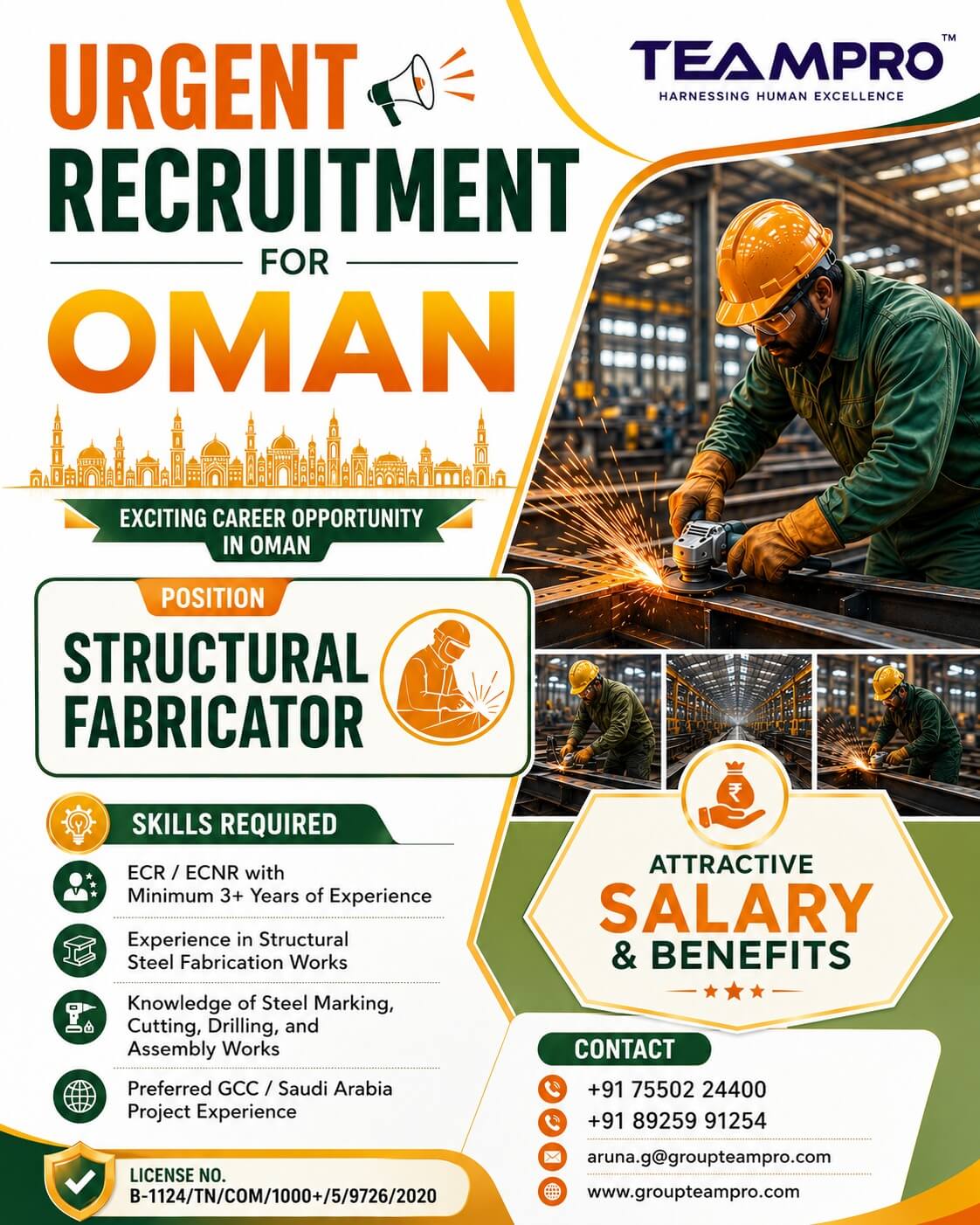 Urgent Hiring – Structural Fabricator
