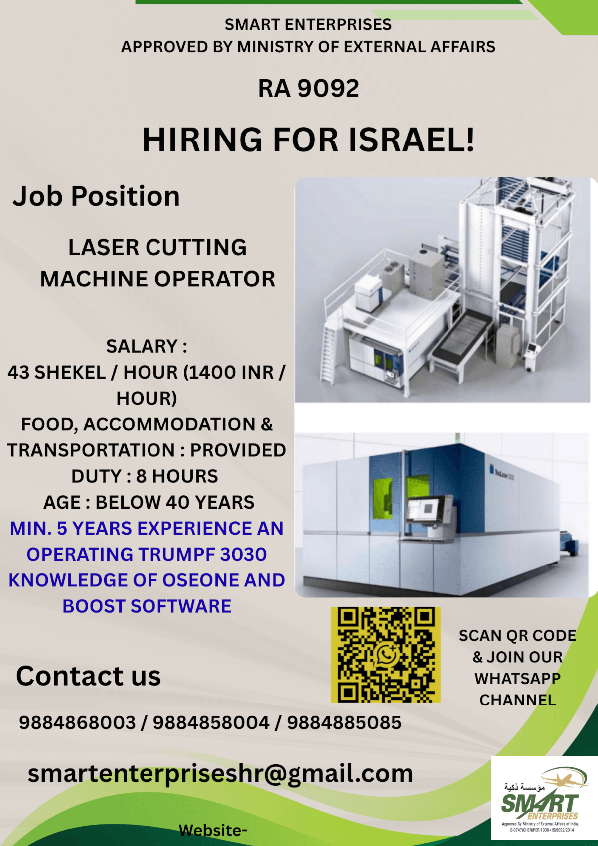 URGENT REQUIREMENT FOR ISRAEL URGENT REQUIREMENT FOR ISRAEL