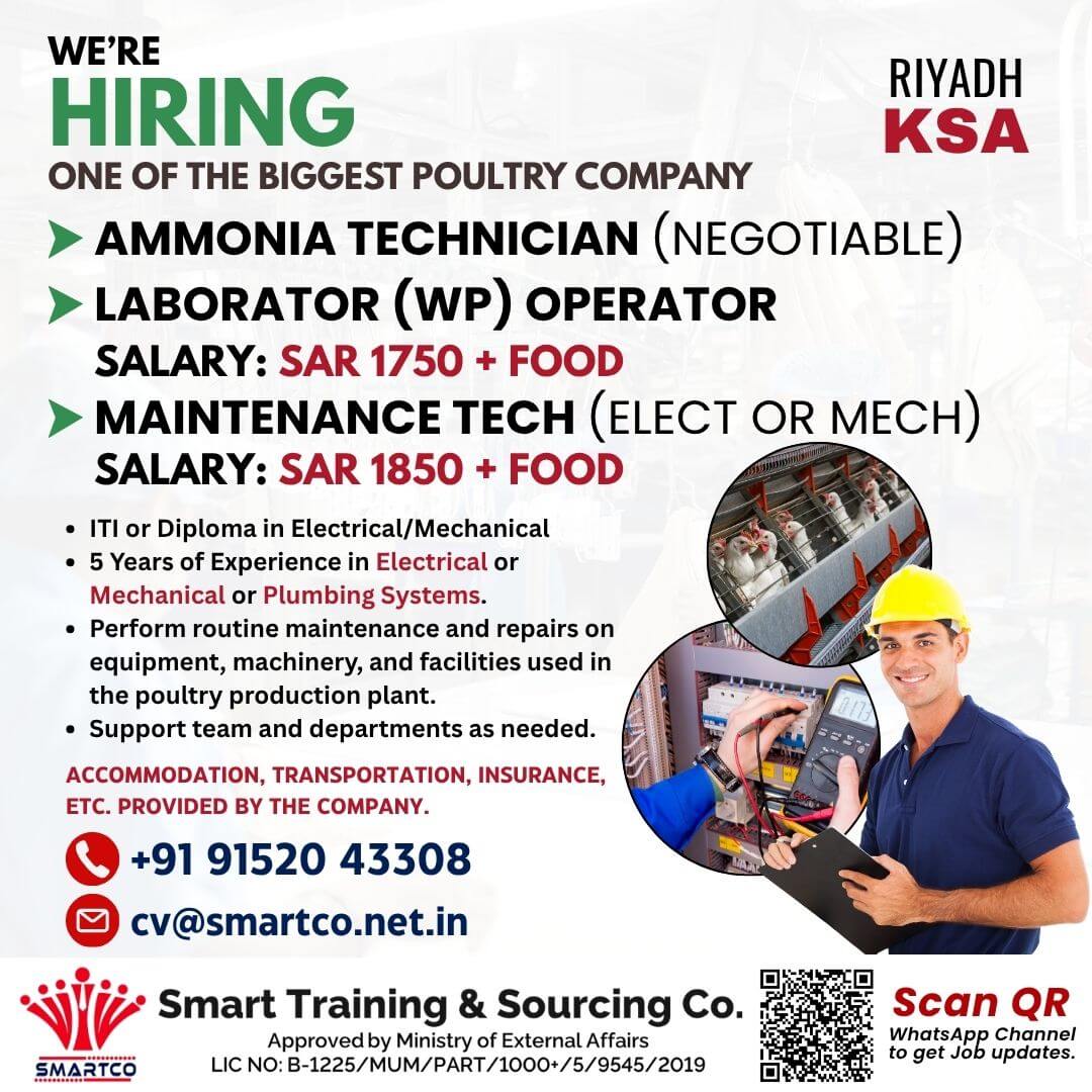 WE’RE HIRING ONE OF THE BIGGEST POULTRY COMPANY