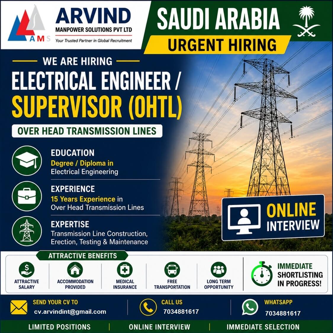 Electrical Engineer / Supervisor - OHTL