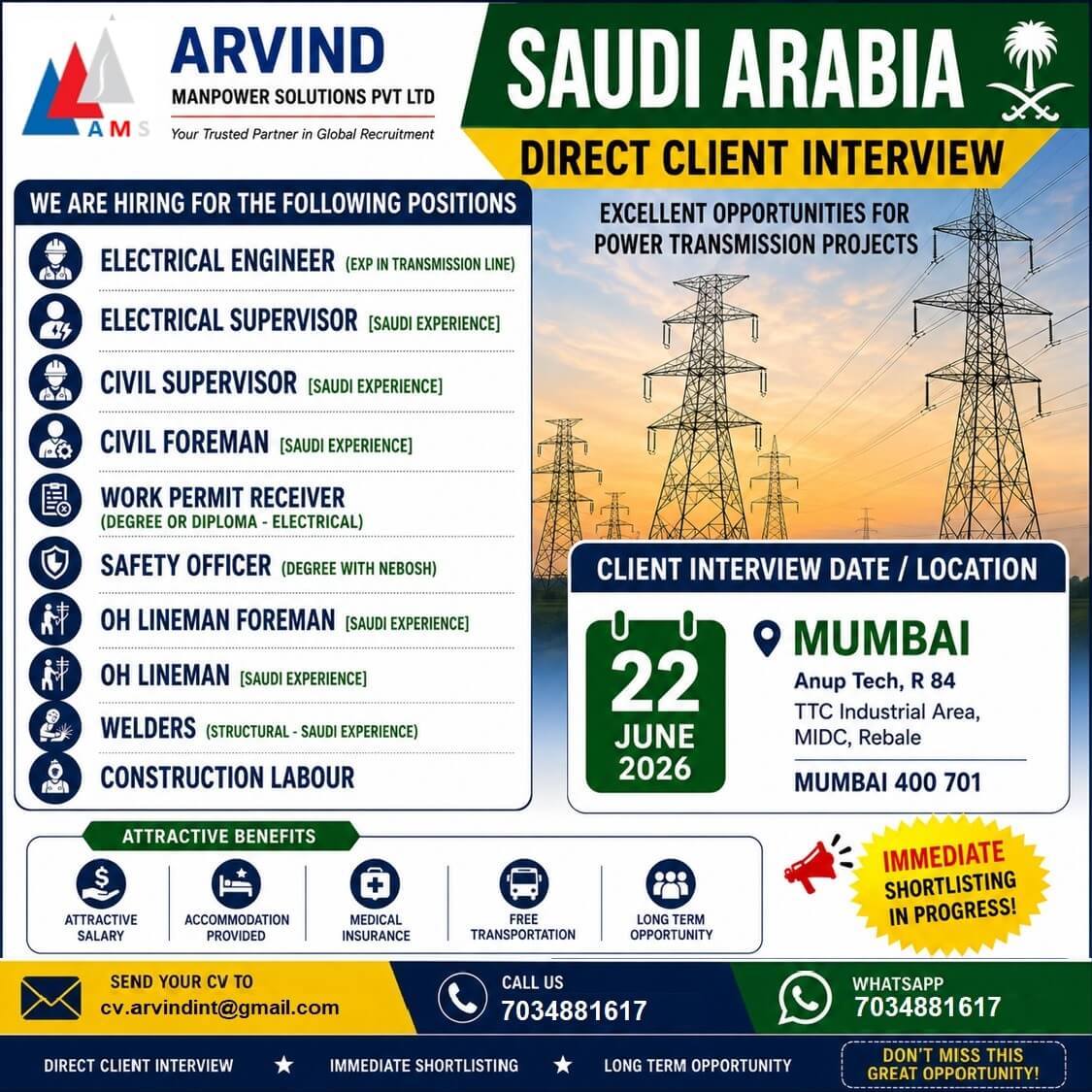 Client Interview on 22-06-2026 at Mumbai