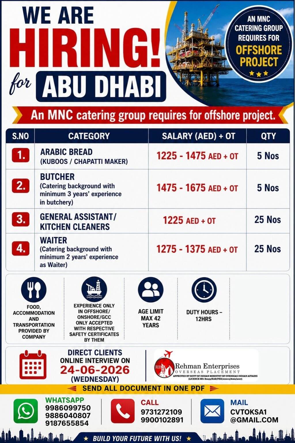 WE'RE HIRING FOR ABU DHABI WE'RE HIRING FOR ABU DHABI