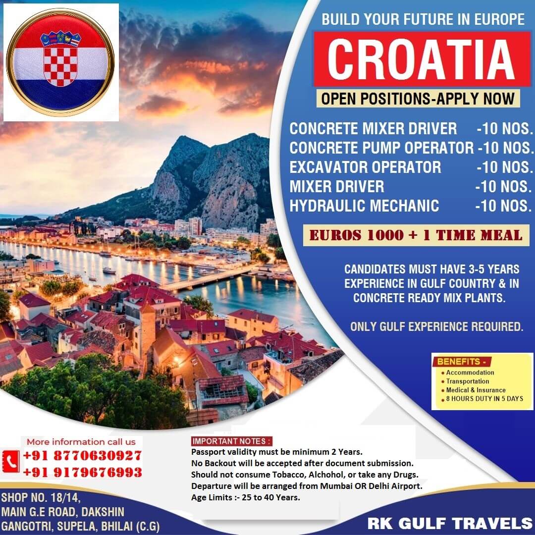 HIRING FOR A LEADING CONCRETE READY MIX PLANT - CROATIA (EUROPE) HIRING FOR A LEADING CONCRETE READY MIX PLANT - CROATIA (EUROPE)