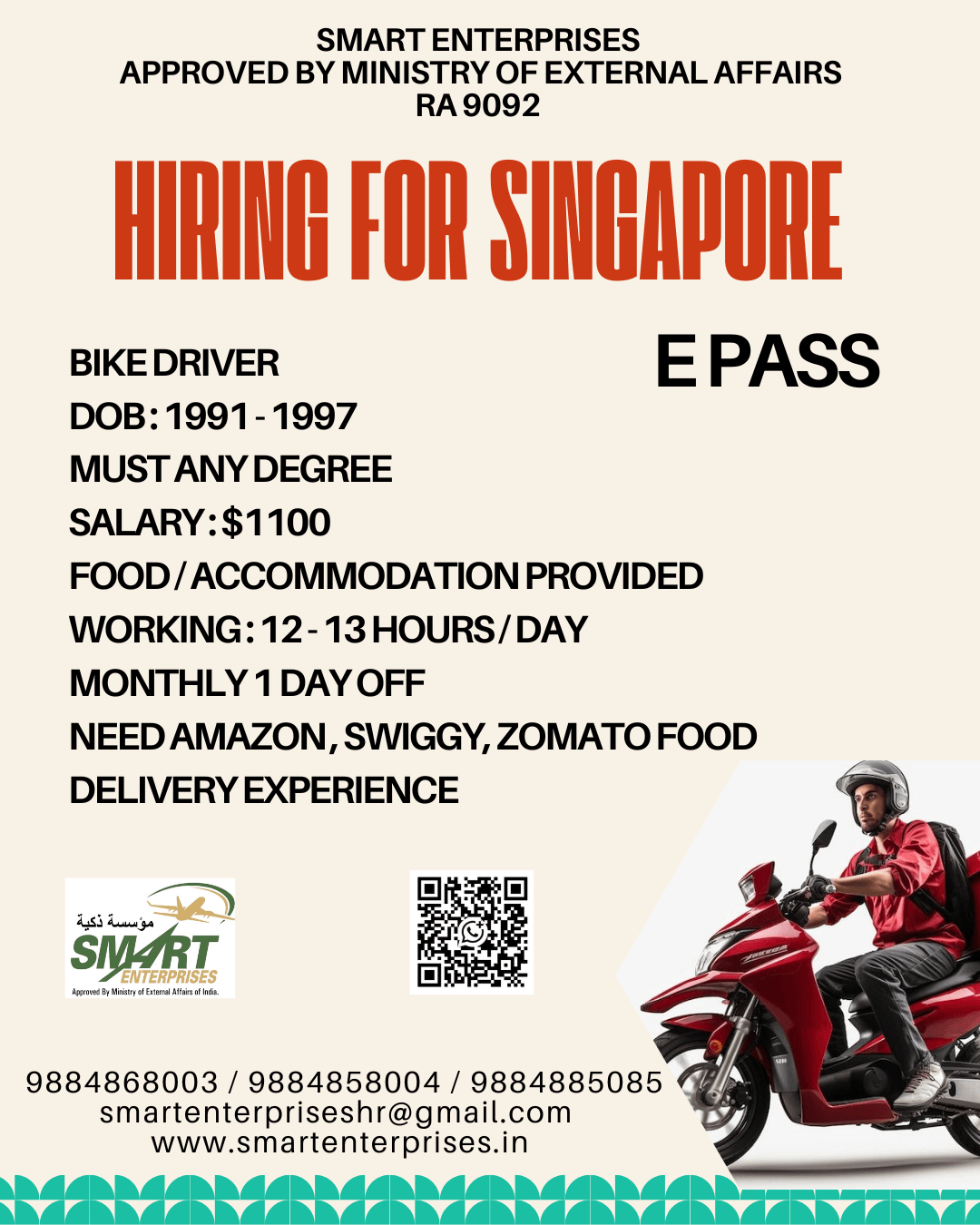 HIRING FOR SINGAPORE HIRING FOR SINGAPORE