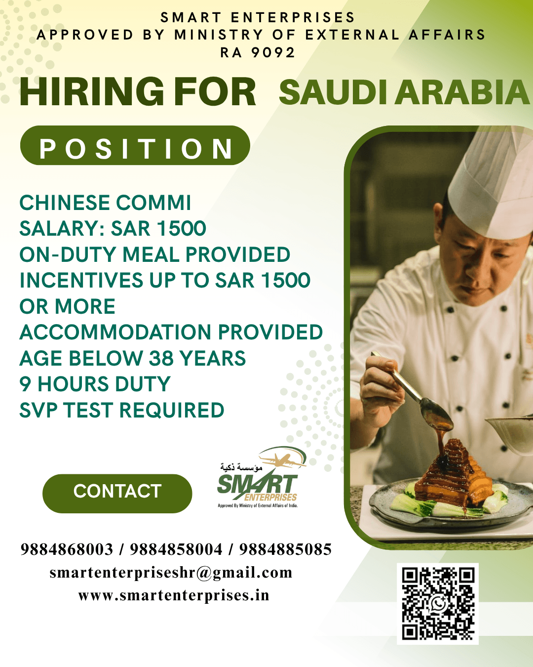 HIRING FOR SAUDI ARABIA HIRING FOR SAUDI ARABIA