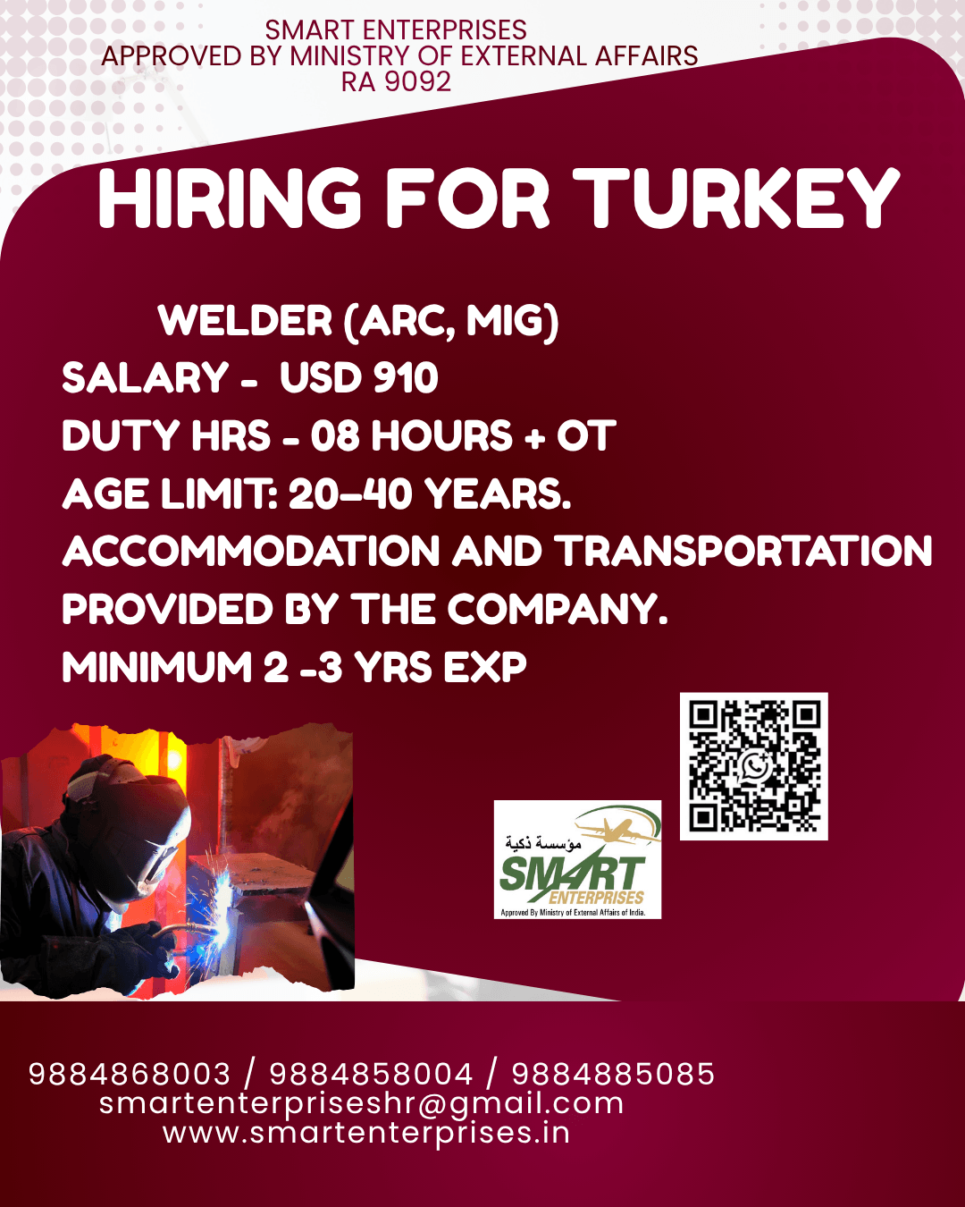 HIRING FOR TURKEY HIRING FOR TURKEY
