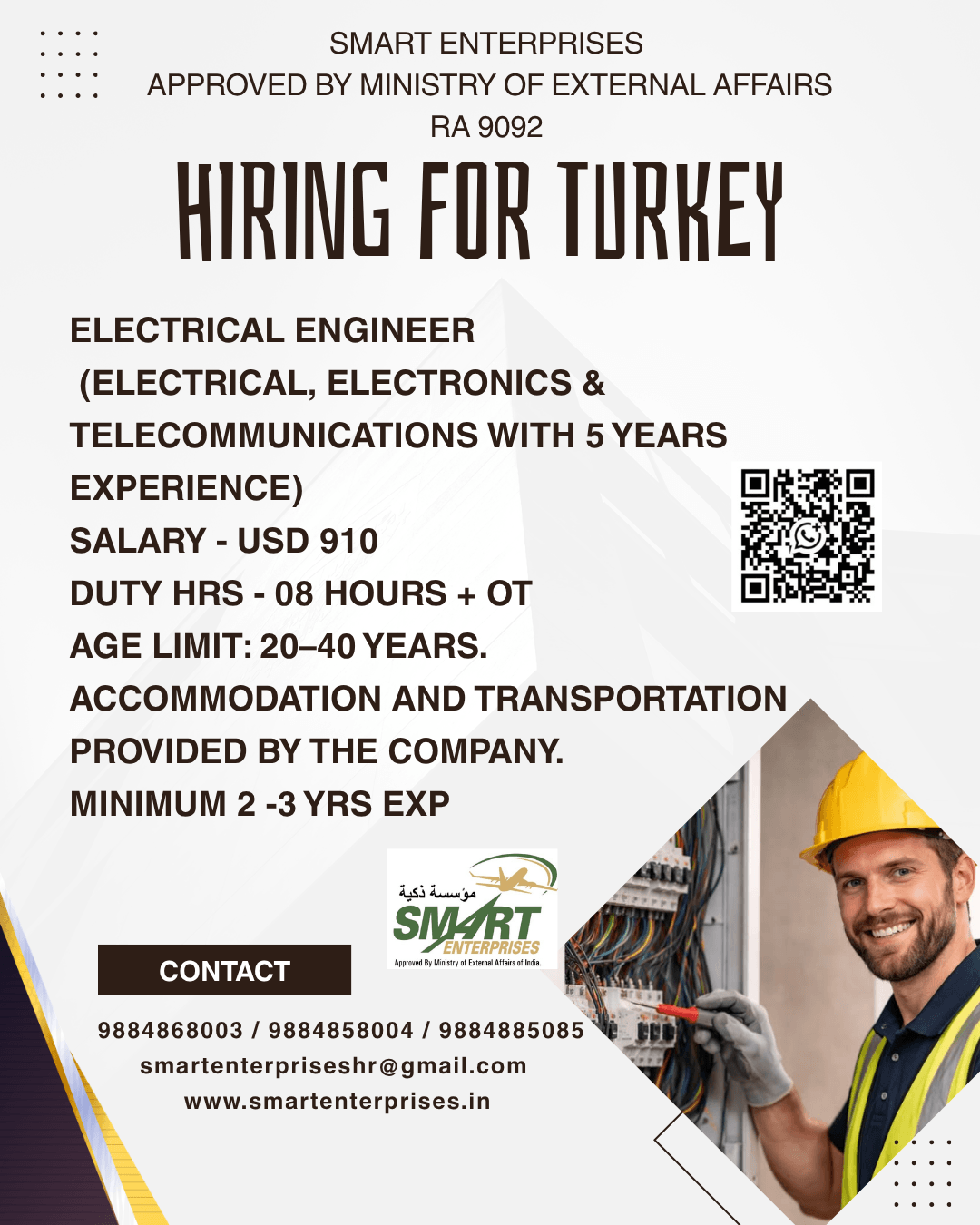 HIRING FOR TURKEY HIRING FOR TURKEY