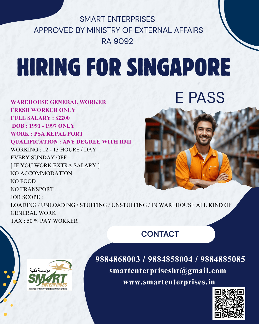 HIRING FOR SINGAPORE HIRING FOR SINGAPORE