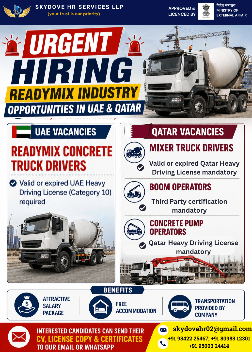urgent hiring for readymix industry urgent hiring for readymix industry