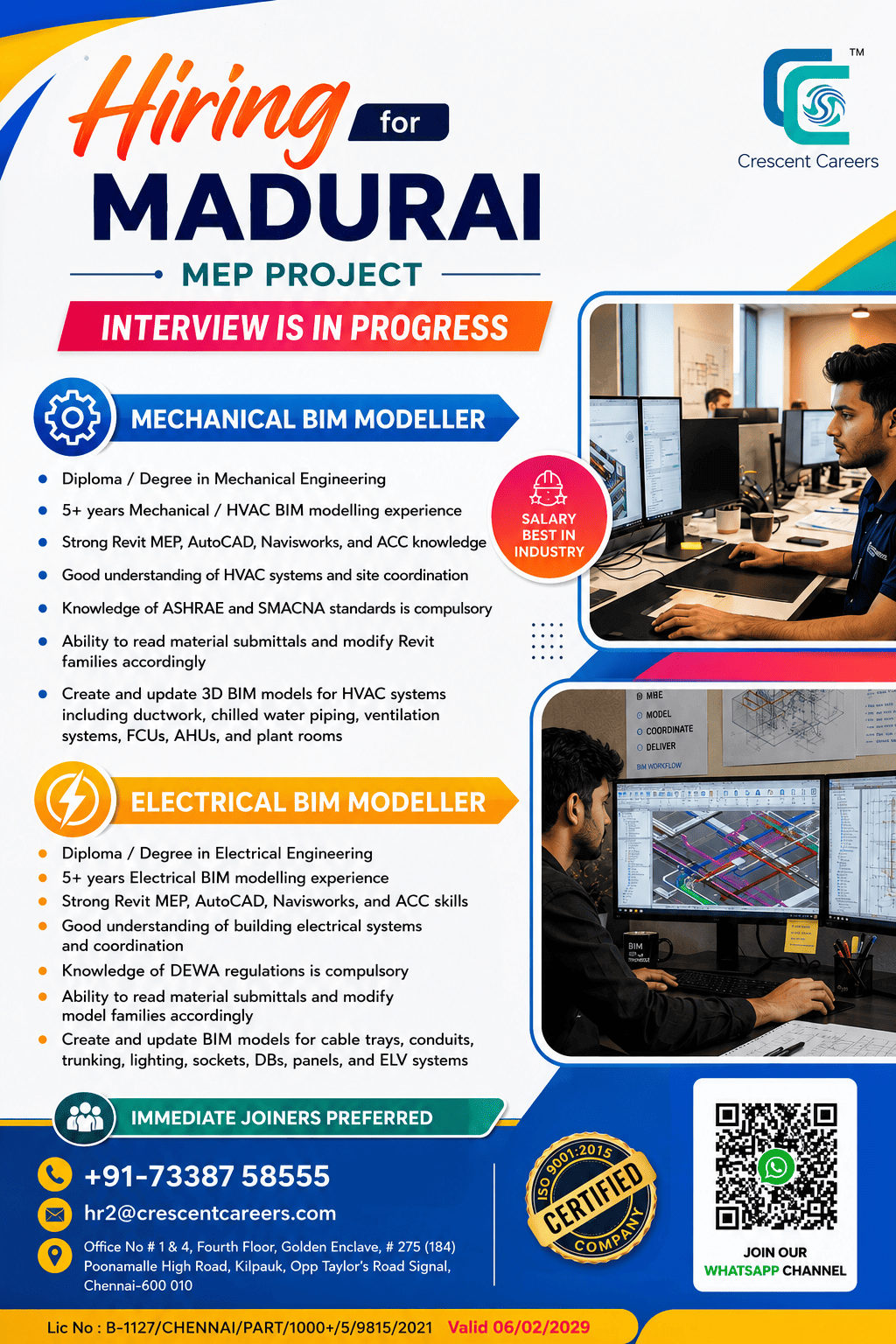 MECHANICAL / ELECTRICAL BIM MODELLER MECHANICAL / ELECTRICAL BIM MODELLER