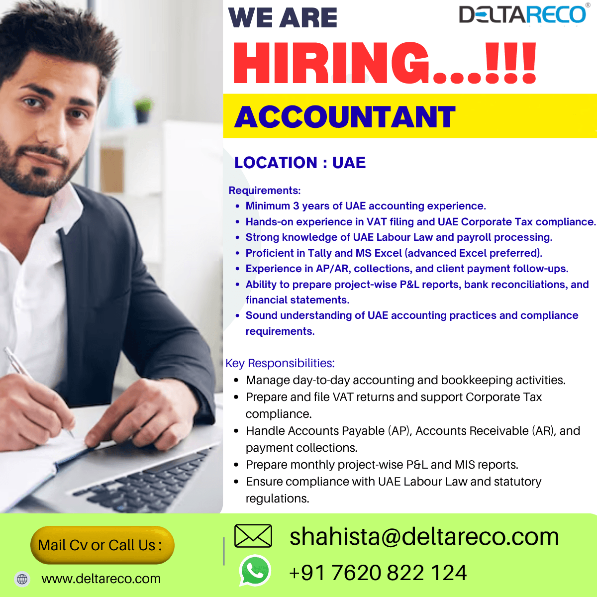 Hiring Accountant for Dubai UAE Hiring Accountant for Dubai UAE