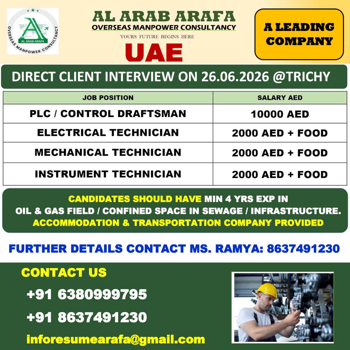 DIRECT CLIENT INTERVIEW ON 26.06.2026 @ TRICHY DIRECT CLIENT INTERVIEW ON 26.06.2026 @ TRICHY