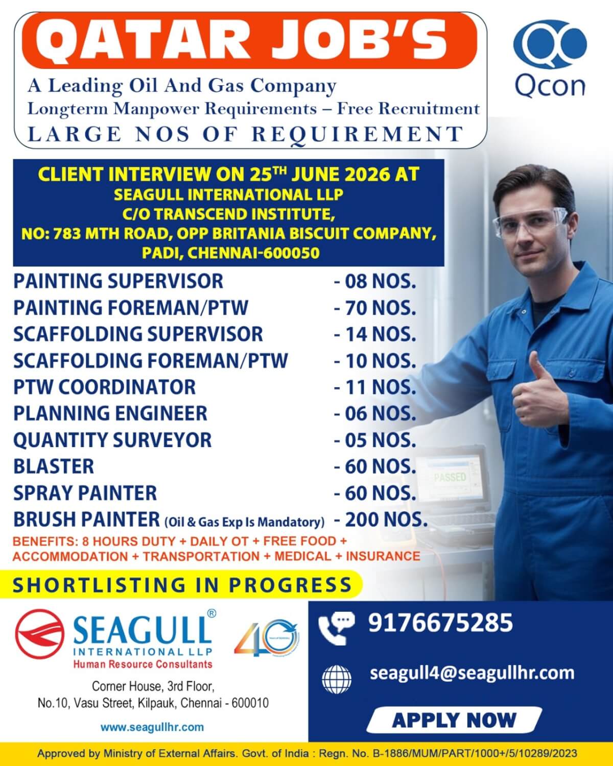 FREE & VERY URGENT REQUIREMENTS FOR OIL & GAS PAINTING & COATING LONG TIME PROJECT AT QATAR FREE & VERY URGENT REQUIREMENTS FOR OIL & GAS PAINTING & COATING LONG TIME PROJECT AT QATAR