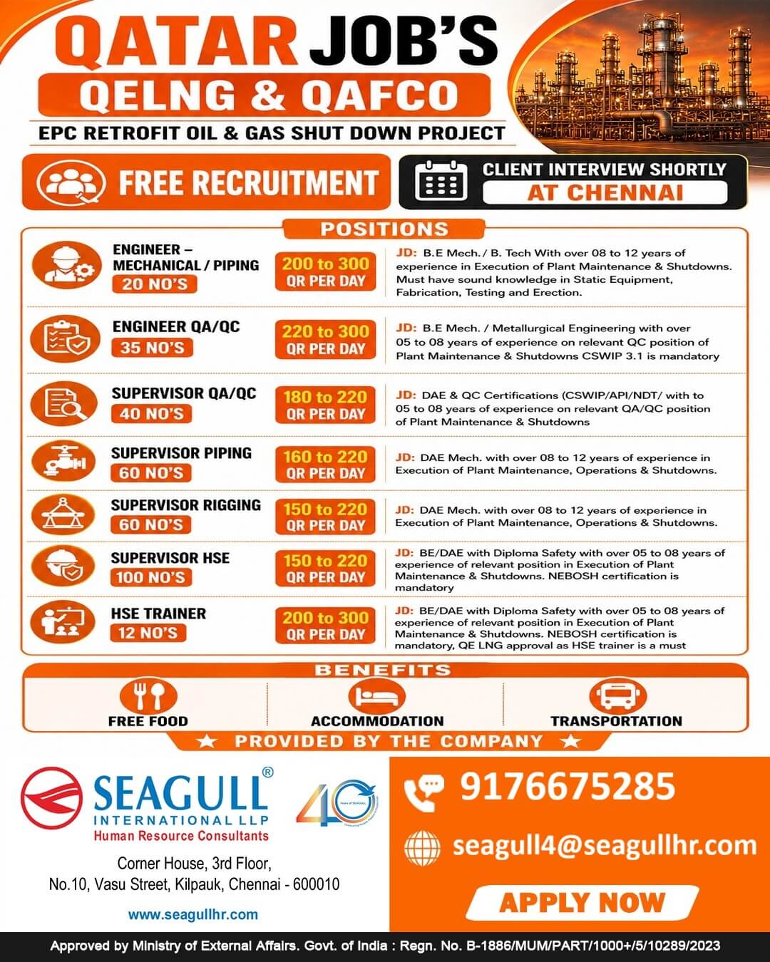 FREE & VERY URGENT REQUIREMENTS FOR OIL & GAS LONG TIME PROJECT AT QATAR FREE & VERY URGENT REQUIREMENTS FOR OIL & GAS LONG TIME PROJECT AT QATAR
