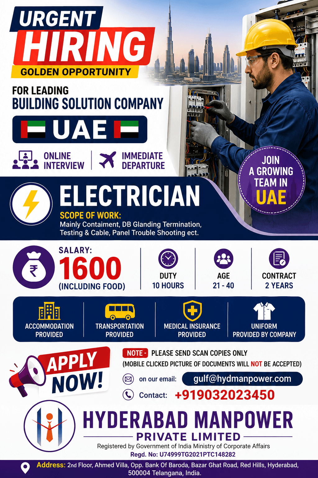 Urgent Hiring for A Leading Building Solution Company - UAE