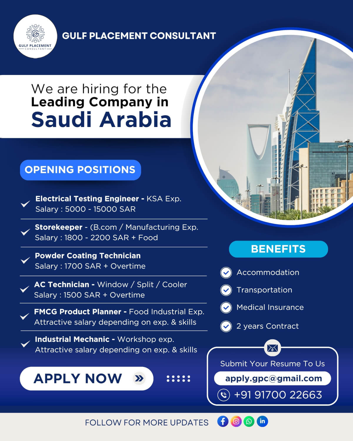 Hiring for Leading Company in Saudi Arabia - Shortlisting is on going - Apply Now Hiring for Leading Company in Saudi Arabia - Shortlisting is on going - Apply Now