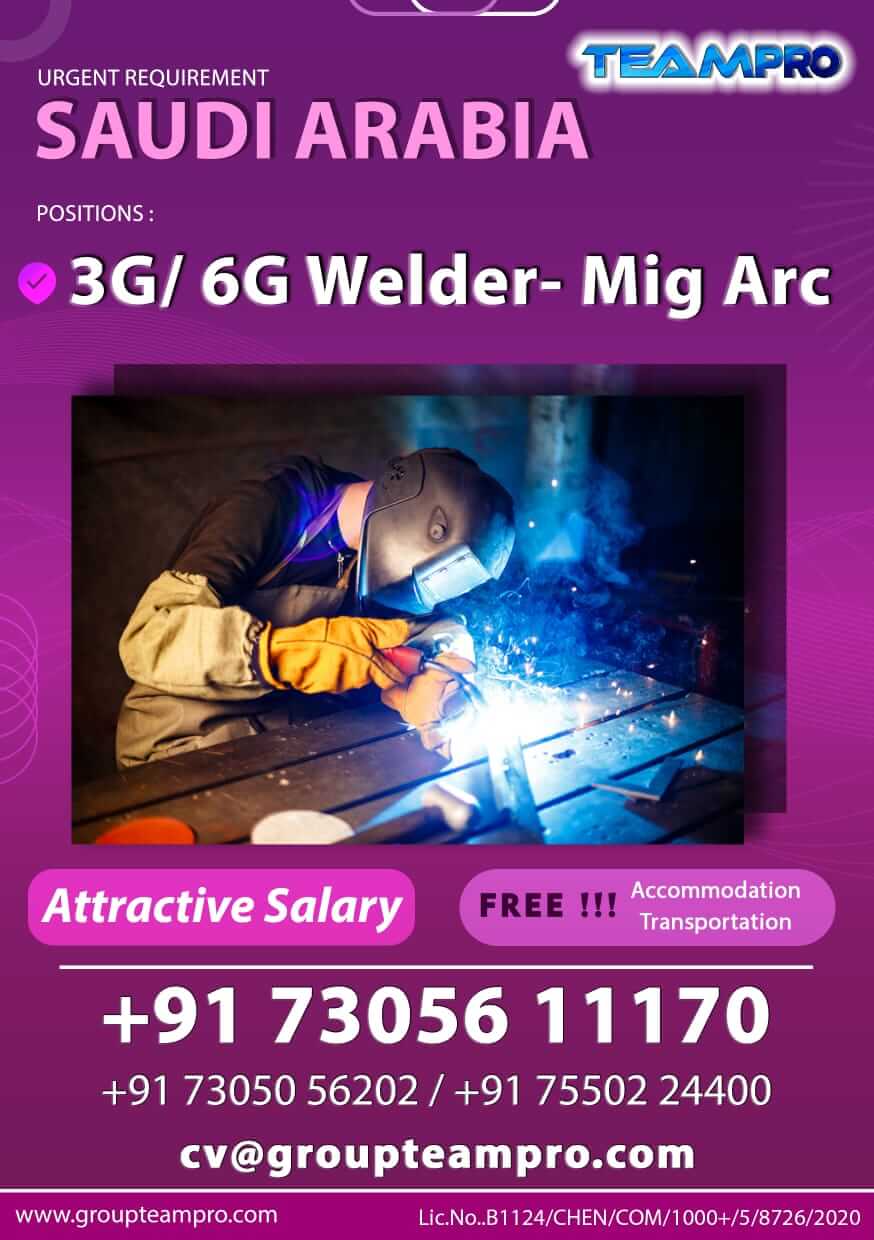 Structural Fabricator / 3G/6G Welder - Mig arc