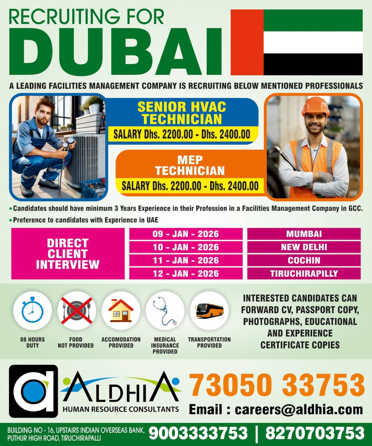 Hiring for a Leading Company in UAE