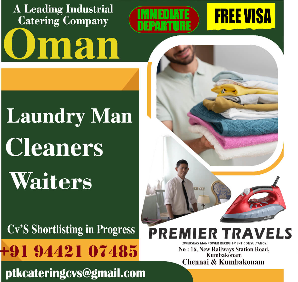 Urgently Requirement For Oman