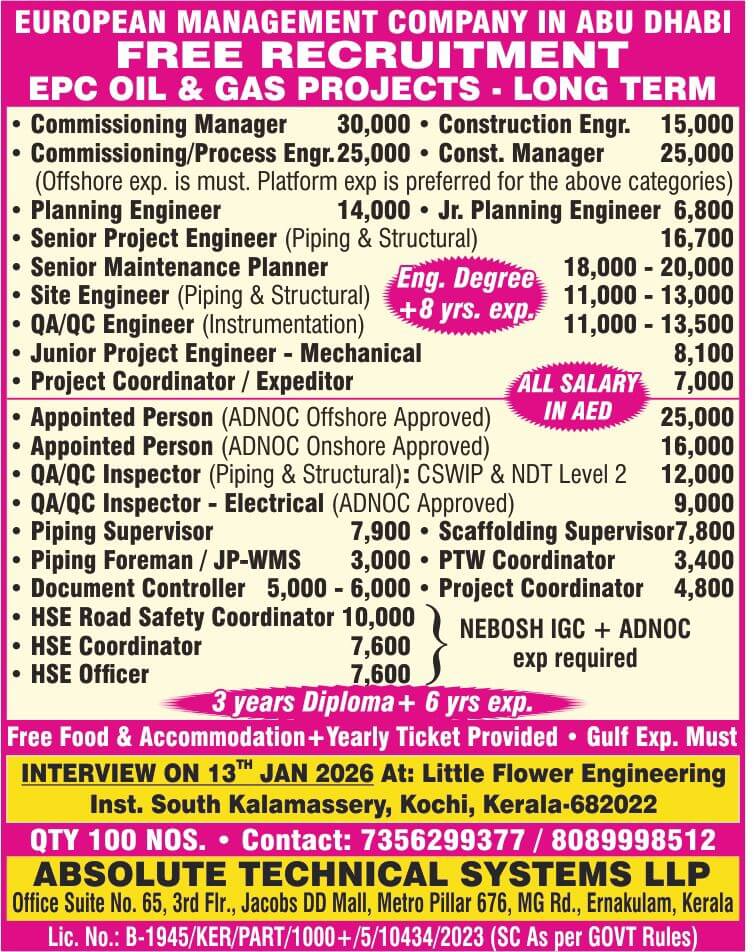 ADNOC FREE Recruitment