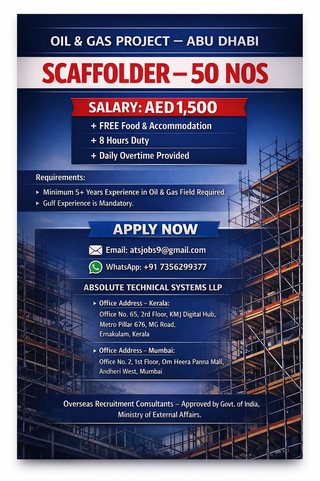 Scaffolders for Abu Dhabi