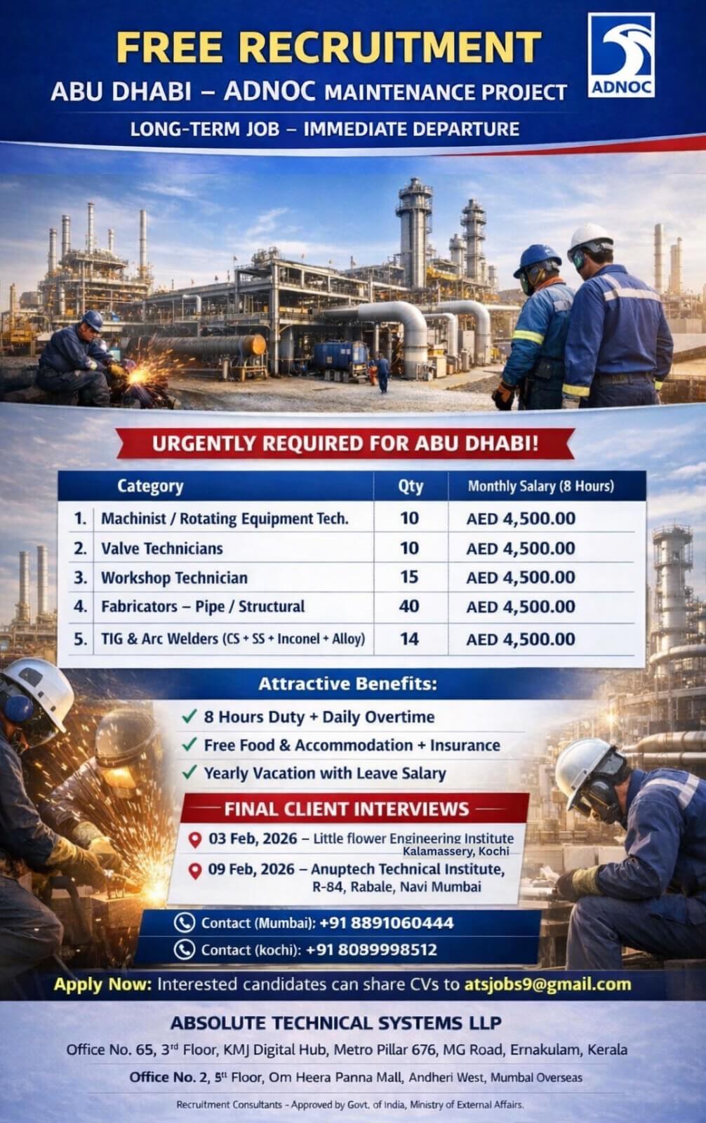 ADNOC FREE RECRUITMENT ADNOC FREE RECRUITMENT