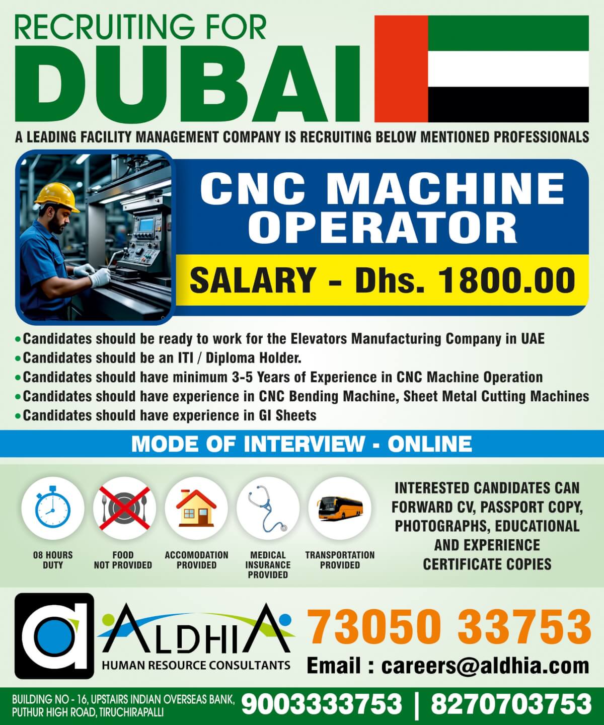 Urgent recruitment for Dubai - Online Interview
