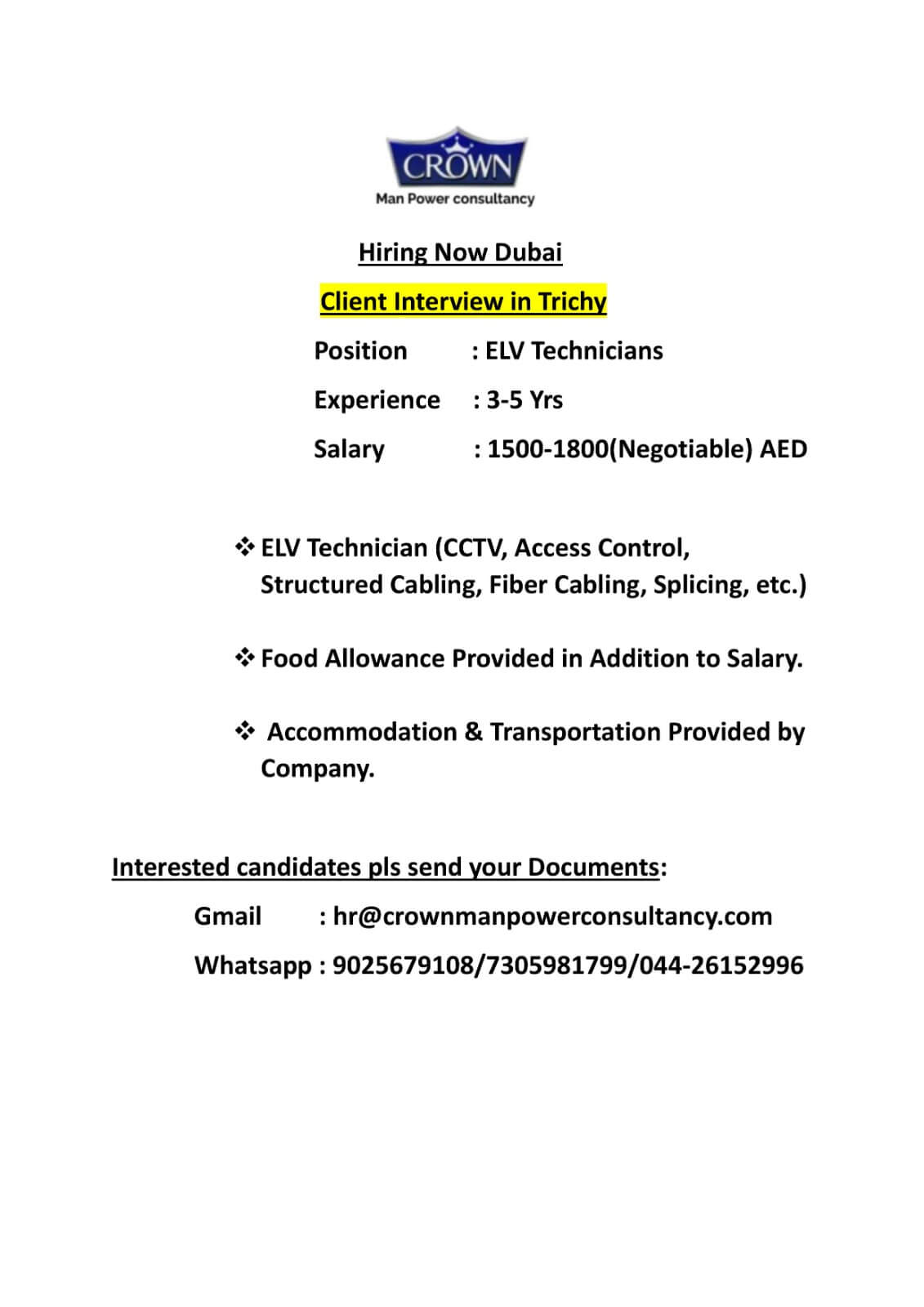 Hiring Now Dubai