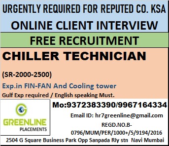 URGENTLY REQUIRED FOR REPUTED CO. KSA