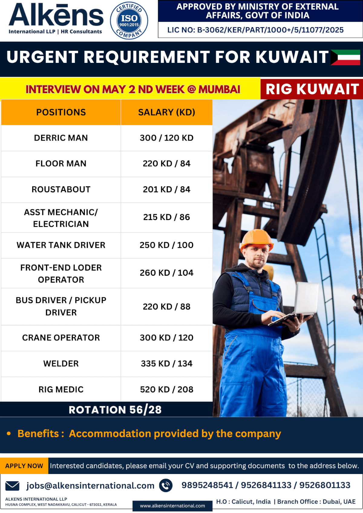 HIRING FOR KUWAIT