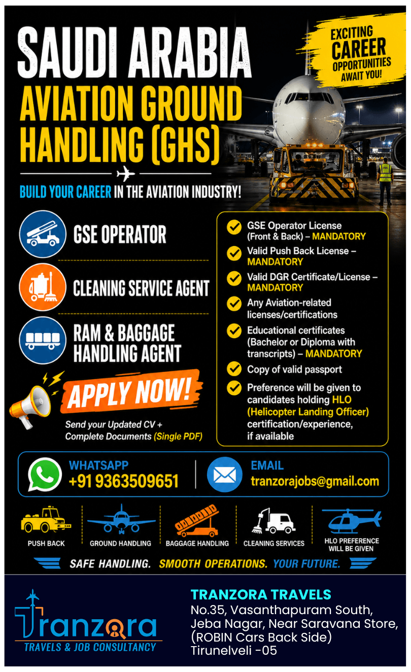 SAUDI - AIRPORT JOBS
