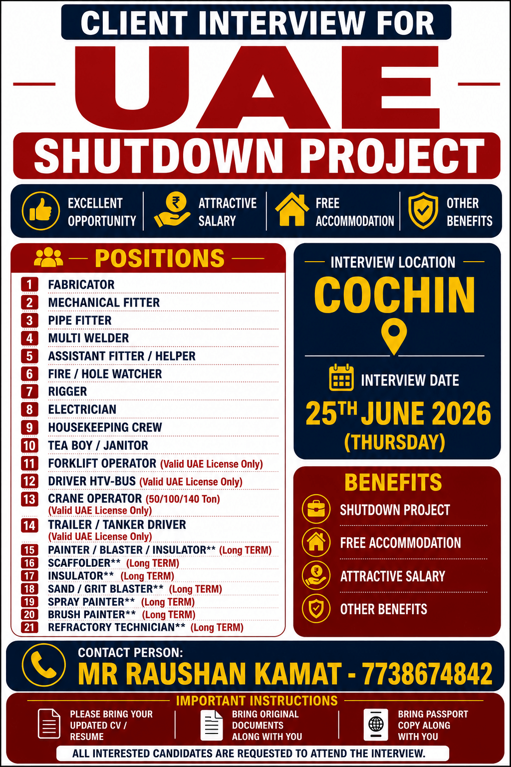 urgent requirement for UAE shutdown